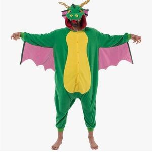 Green Dragon Onesie Costume with Hood